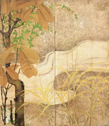 Fließender Fluss (Tinte auf Papier)